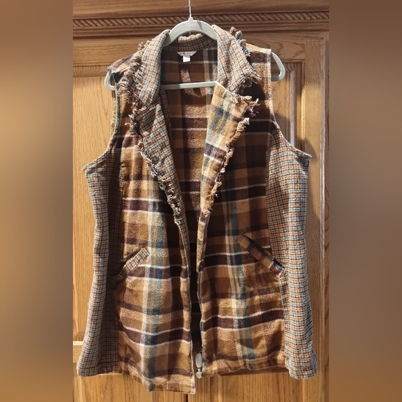 Cato Jackets & Blazers - Cato Plus Size Plaid Vest